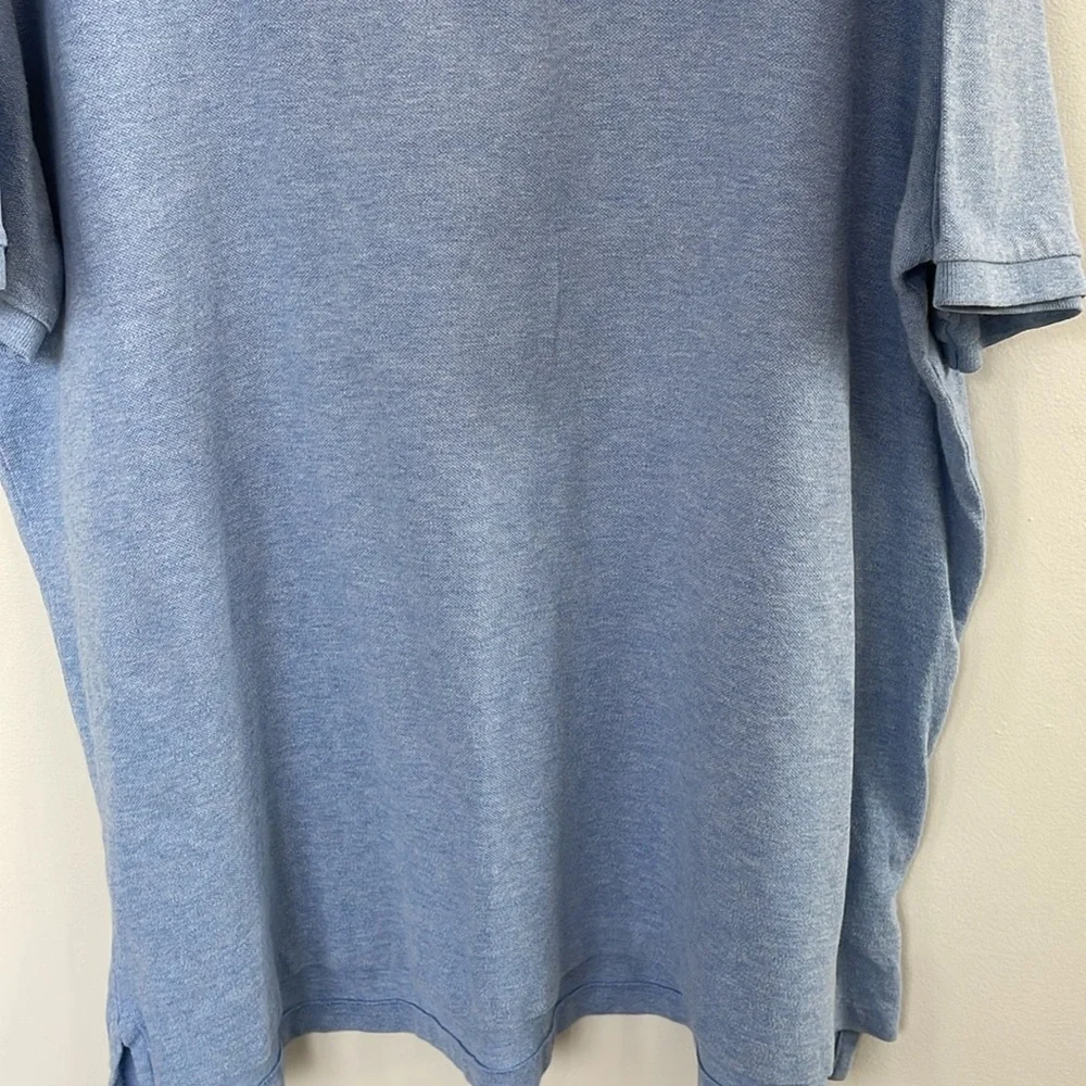 Men’s Polo Ralph Lauren blue classic pique cotton preppy academia polo shirt